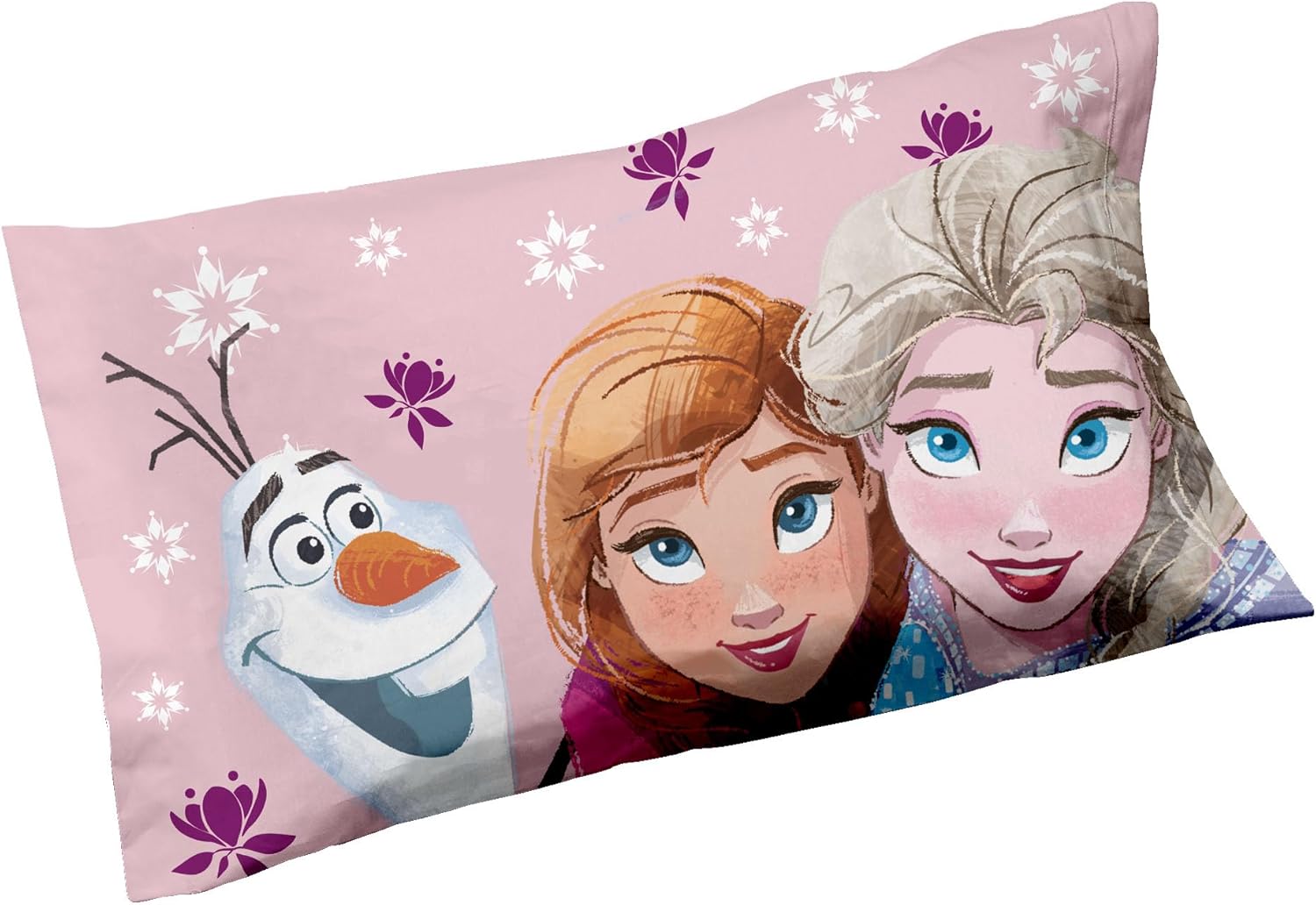 Lot de 2 taies d’oreiller Frozen La Reine des Neiges en 100 % coton, 50 x 80 cm – Image 3