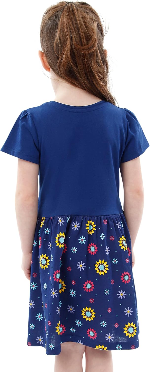 Robe Disney La Reine des Neiges fille à manches courtes Anna et Elsa – Image 5