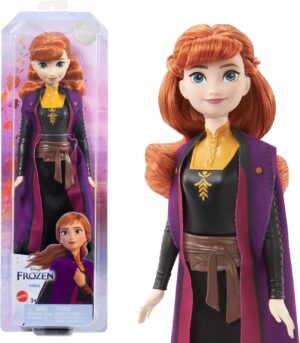 Poupée Anna Disney La Reine des Neiges 2 avec cape en tissu