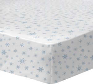 Drap-housse Disney Frozen 2 Trio blanc en 100% coton 90x190/200cm