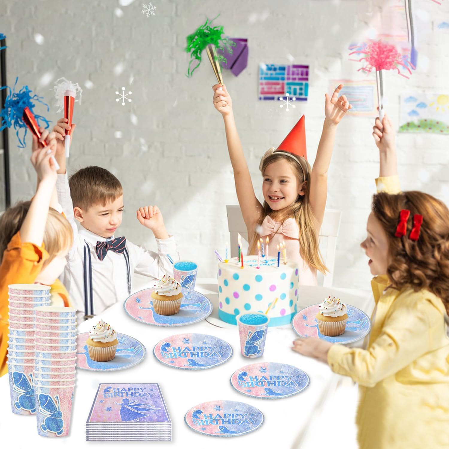 Vaisselle La Reine des Neiges 50 pièces pour 10 invités – Image 4