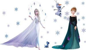 Stickers muraux XXL 3D Reine des Neiges amovibles