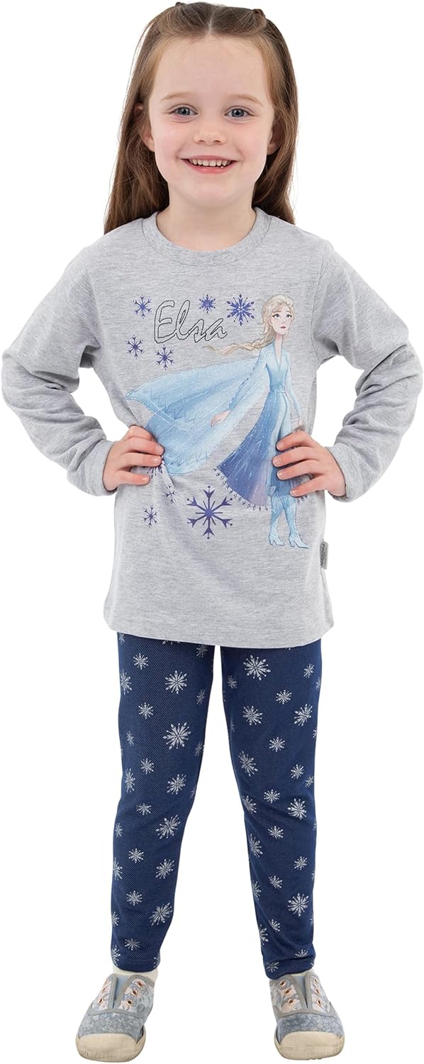 Ensemble fille Disney La Reine des Neiges Frozen avec leggings et t-shirt manches longues – Image 2