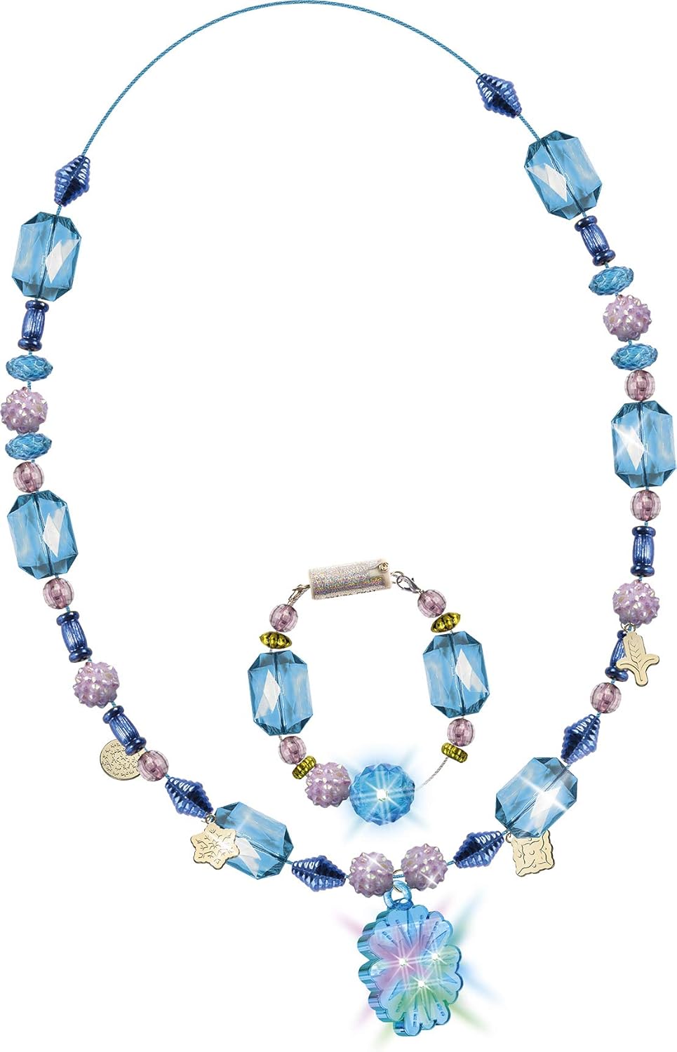Parure lumineuse Reine des Neiges 2 avec bracelet et charms - Lansay – Image 2