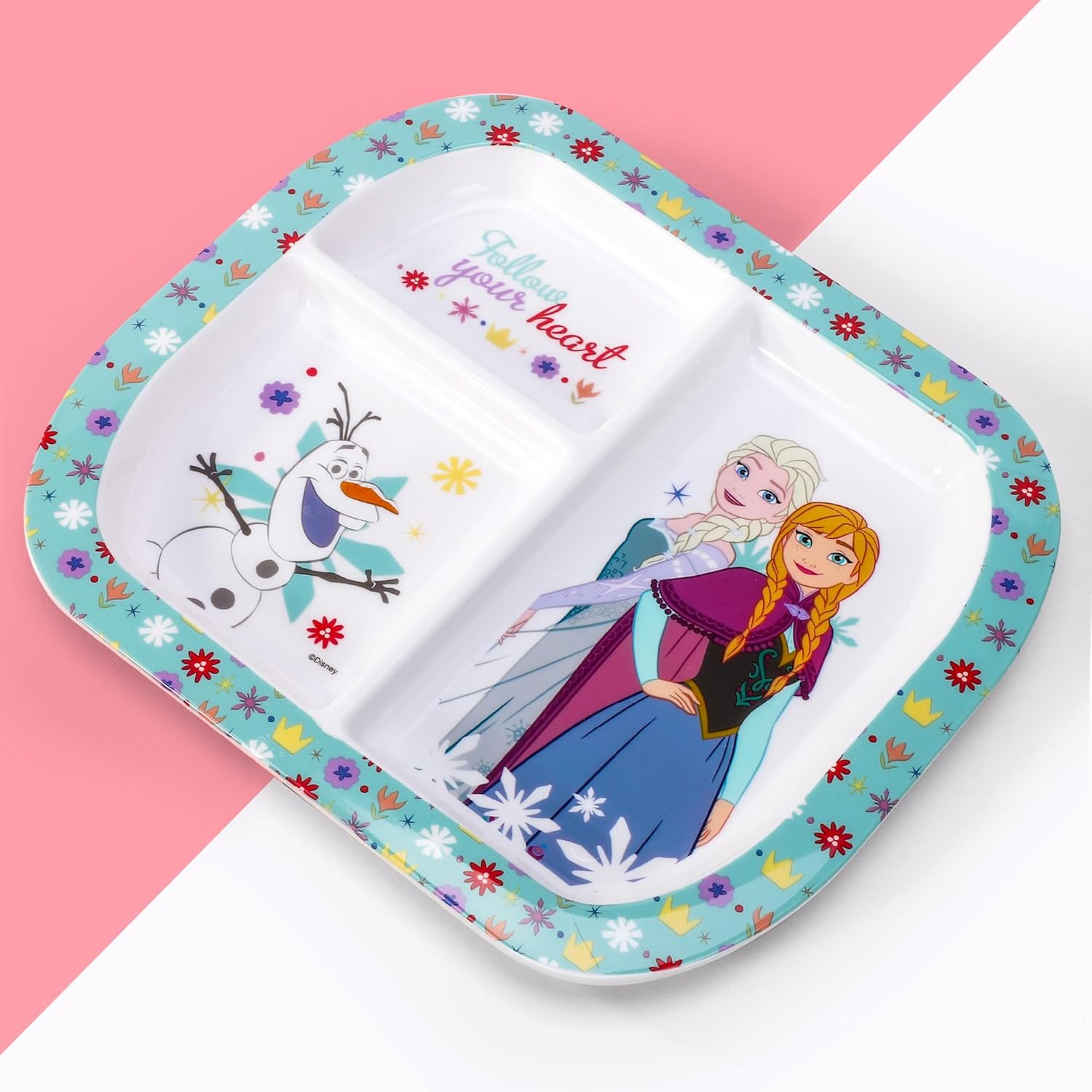 Assiette divisée réutilisable Disney La Reine des Neiges à 3 sections – Image 6