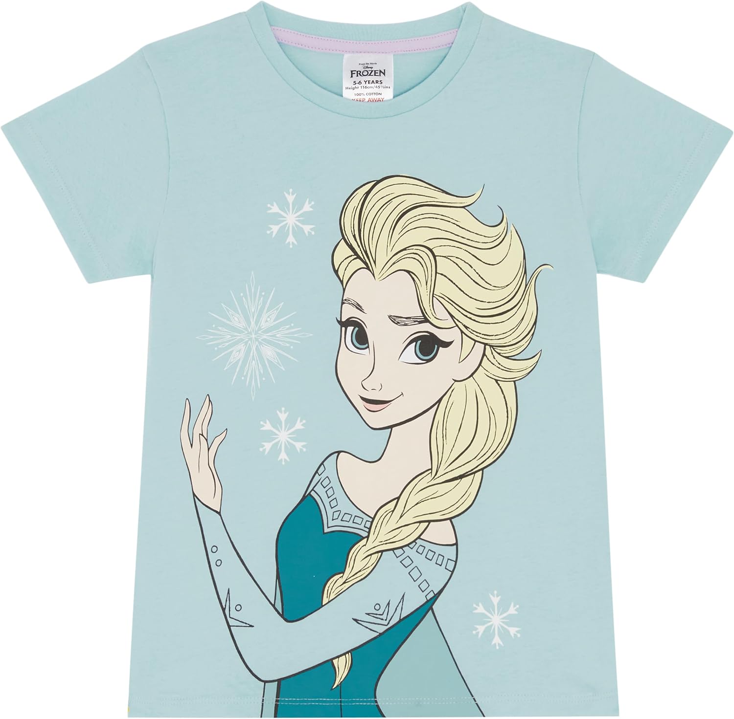 Lot de 3 tee-shirts Disney La Reine des Neiges en 100 % coton avec Elsa, Anna et Olaf – Image 2