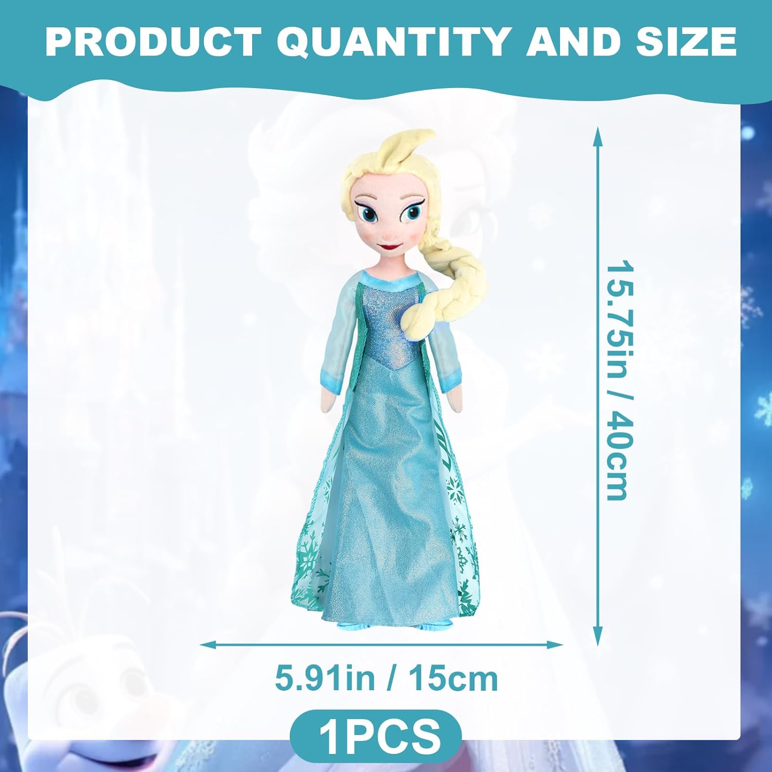 Peluche Elsa 38 cm de La Reine des Neiges – Image 2