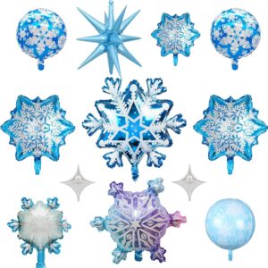 Kit de 12 ballons flocons La Reine des Neiges pour anniversaire