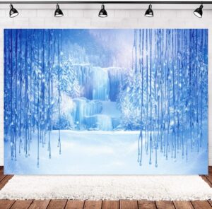 Toile de fond photo La Reine des Neiges avec Blanche Neige et glace
