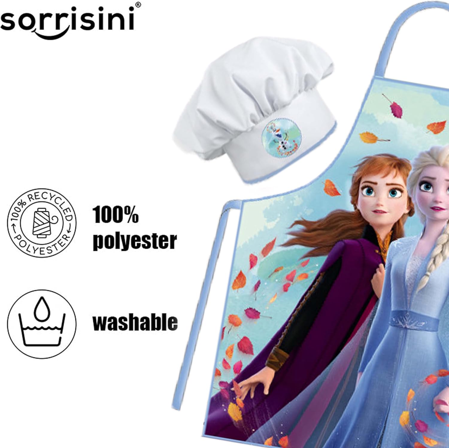 Tablier et toque enfant Frozen en polyester ajustable – Image 2