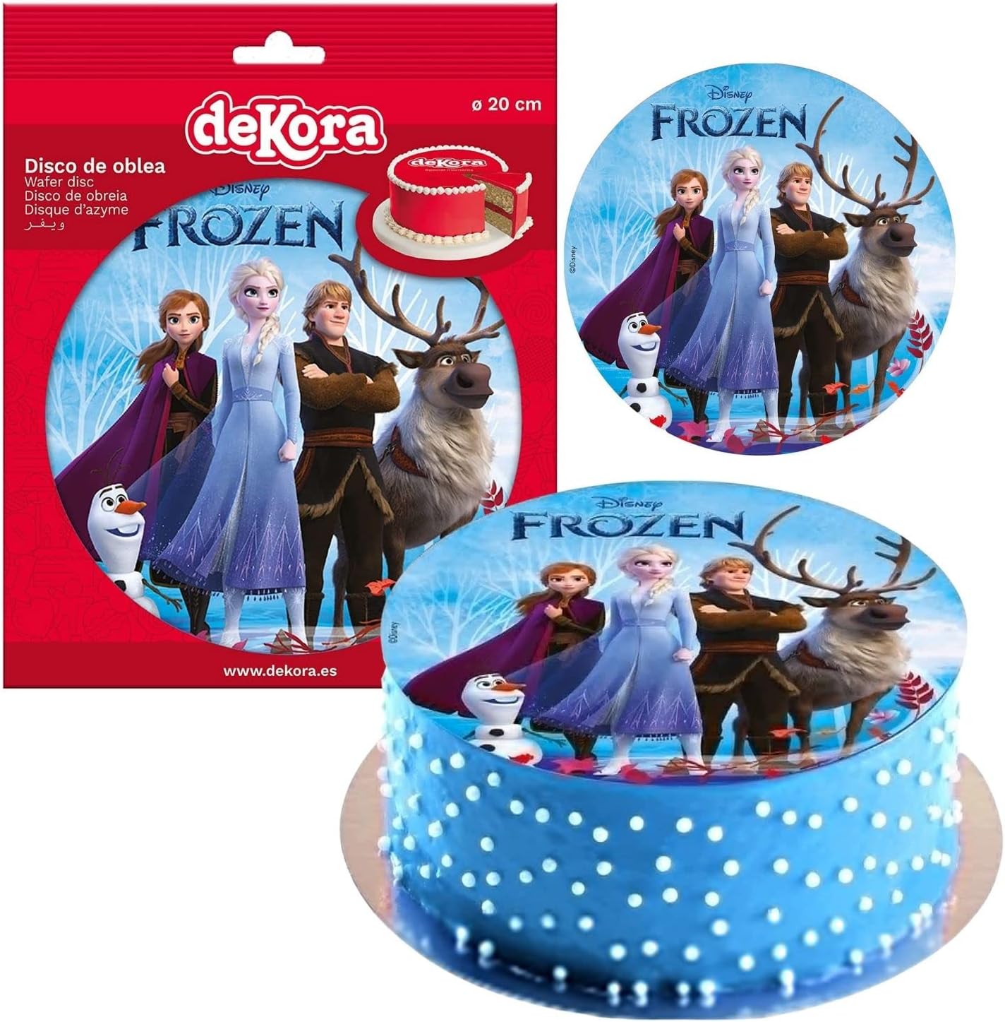 Disque azyme comestible 20 La Reine des Neiges pour gâteau d'anniversaire – Image 6