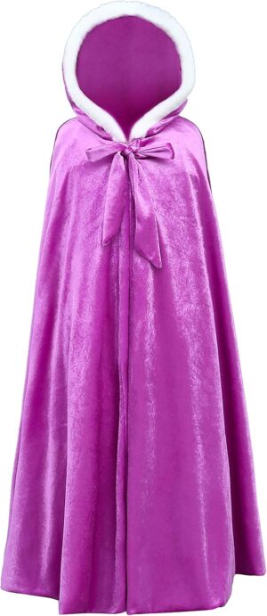 Cape à capuche Elsa Frozen pour fille, tailles M et L