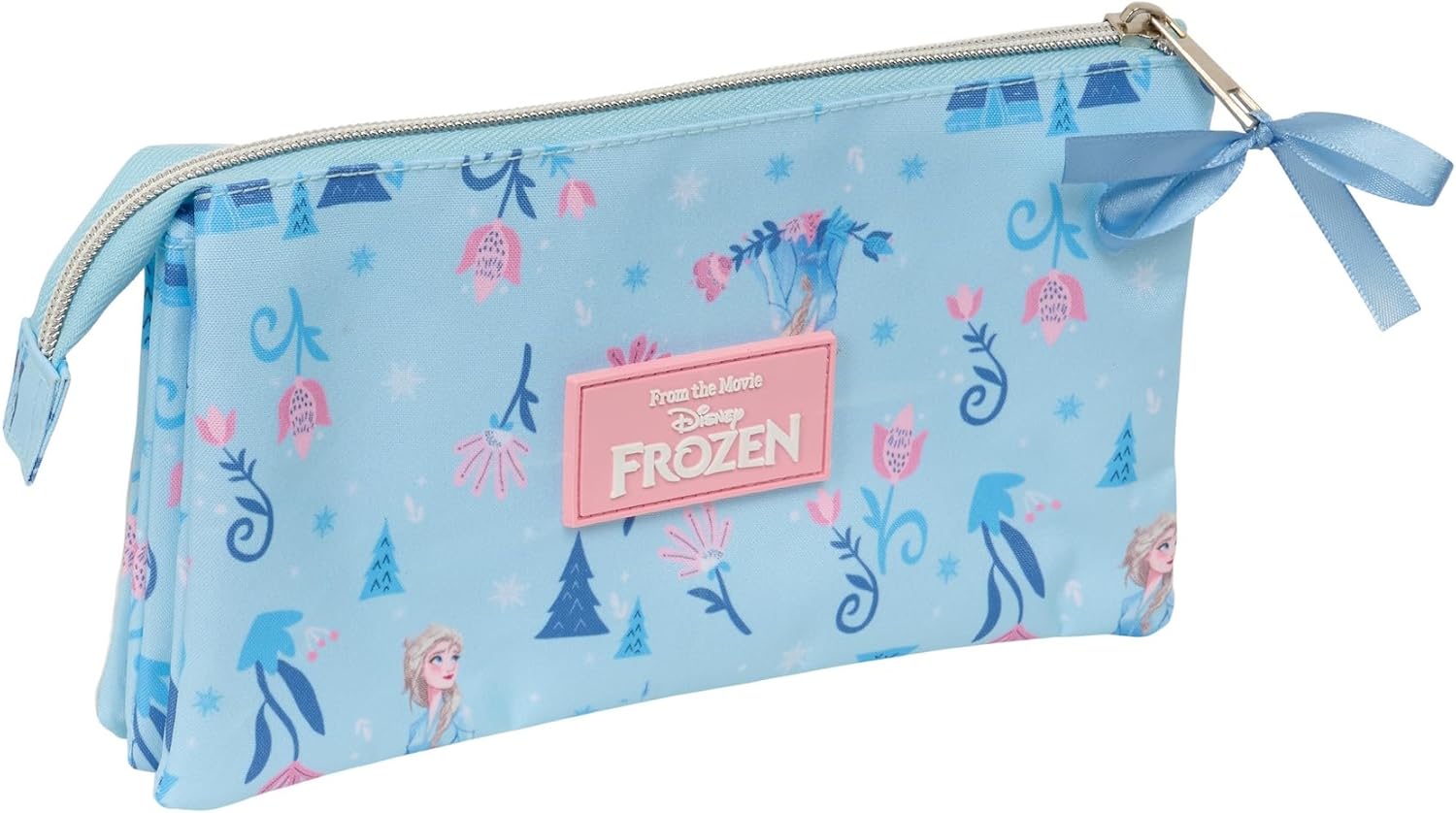 Trousse triple Frozen Ice Magic en polyester 22 x 3 x 12 cm – Image 2