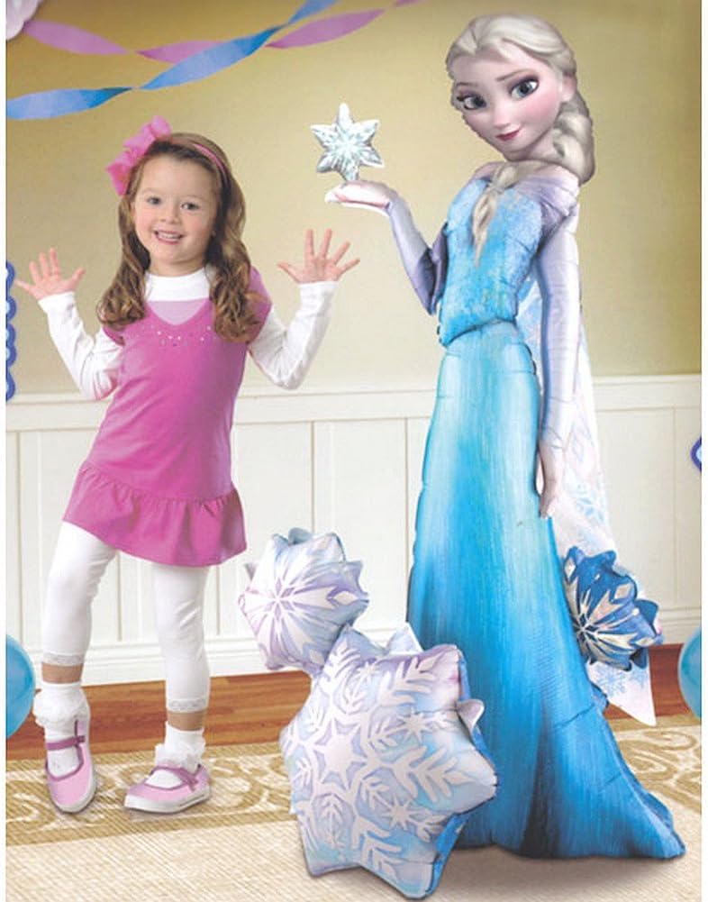 Ballon Air Walkers Elsa La Reine des Neiges 88 cm h 144 cm bleu – Image 3