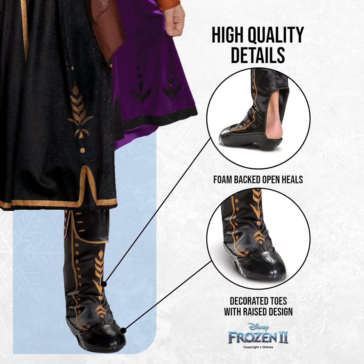 Bottes Anna Disney pour déguisement Reine des Neiges enfant – Image 3