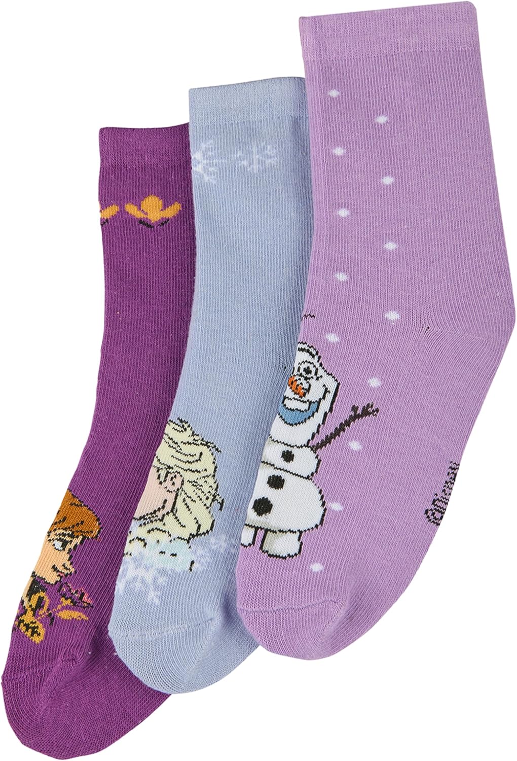 Lot de 6 chaussettes Frozen La Reine des Neiges Anna Elsa multicolore, taille 23-26 – Image 2