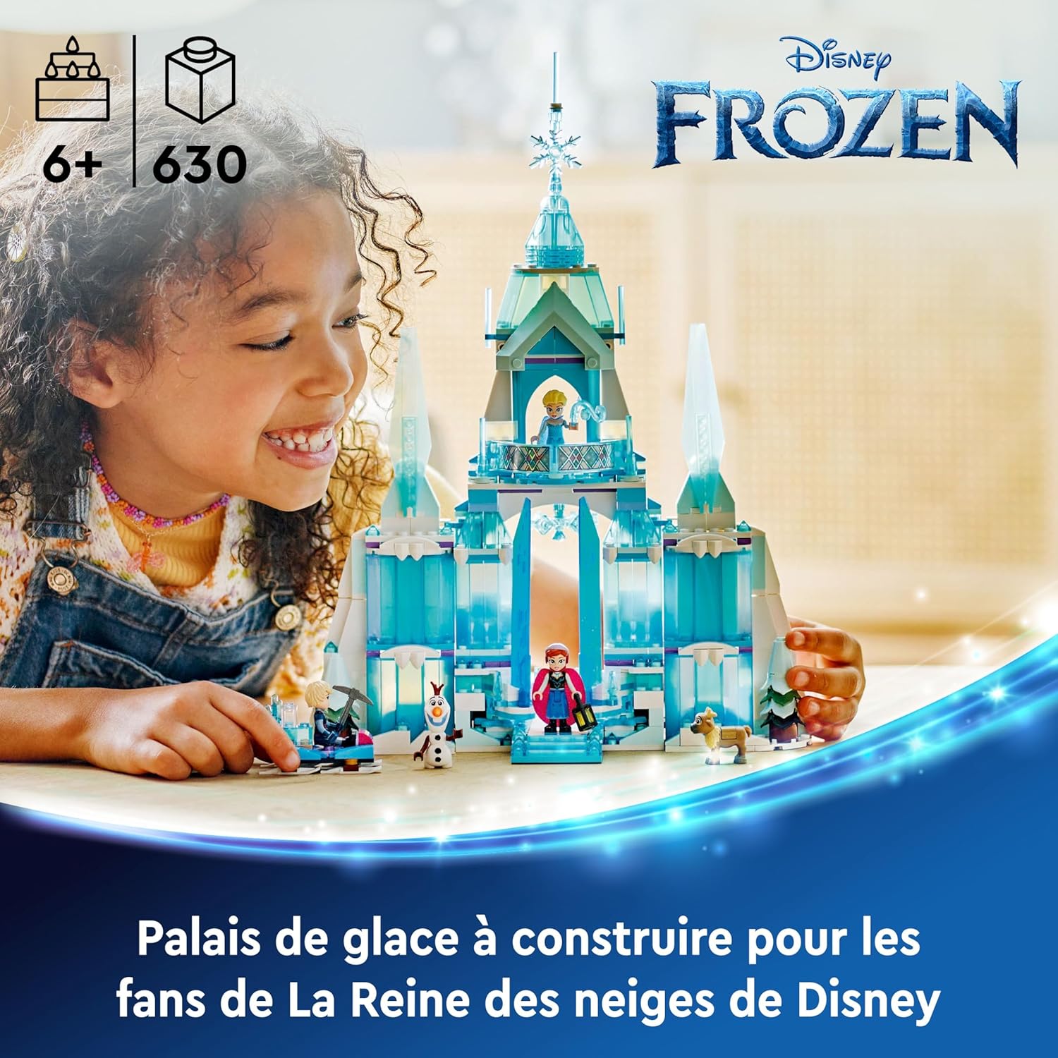 LEGO Disney Palais de glace d’Elsa avec château, Anna et Elsa 43244 – Image 2