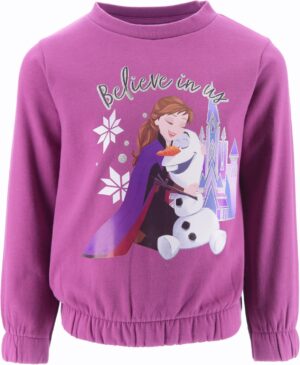 Sweat violet Disney La Reine des Neiges pour fille