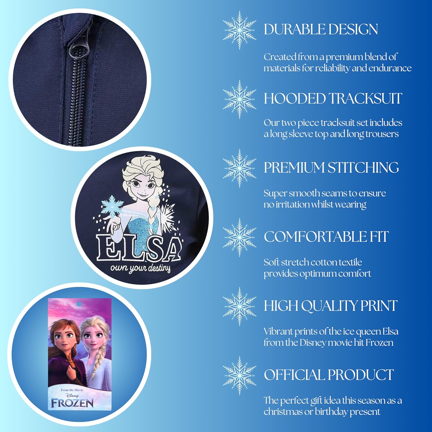 Survêtement Elsa bleu 2 pièces pour fille La Reine des Neiges – Image 5