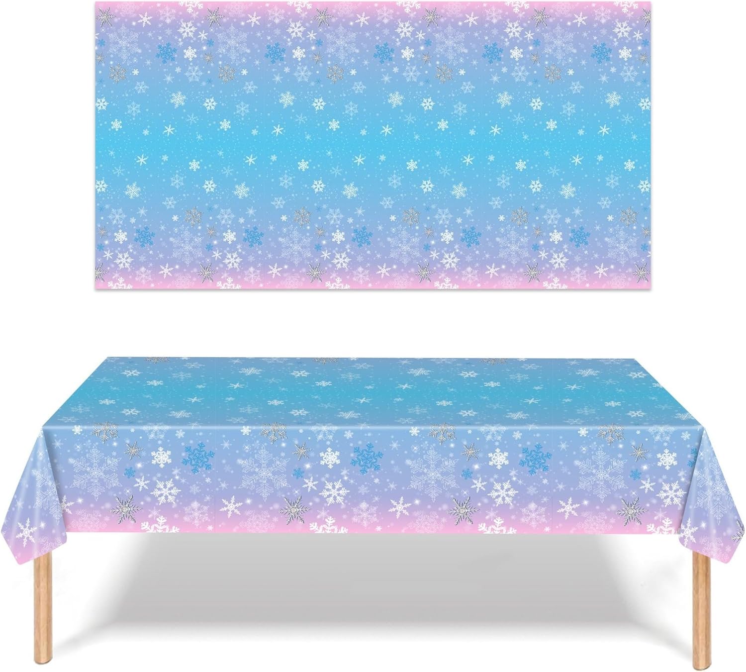 Lot de 3 nappes jetables Frozen Reine des Neiges 2,20 m x 1,30 m – Image 2