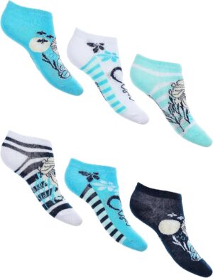 Lot de 6 paires de chaussettes de sport fille Elsa, La Reine des Neiges
