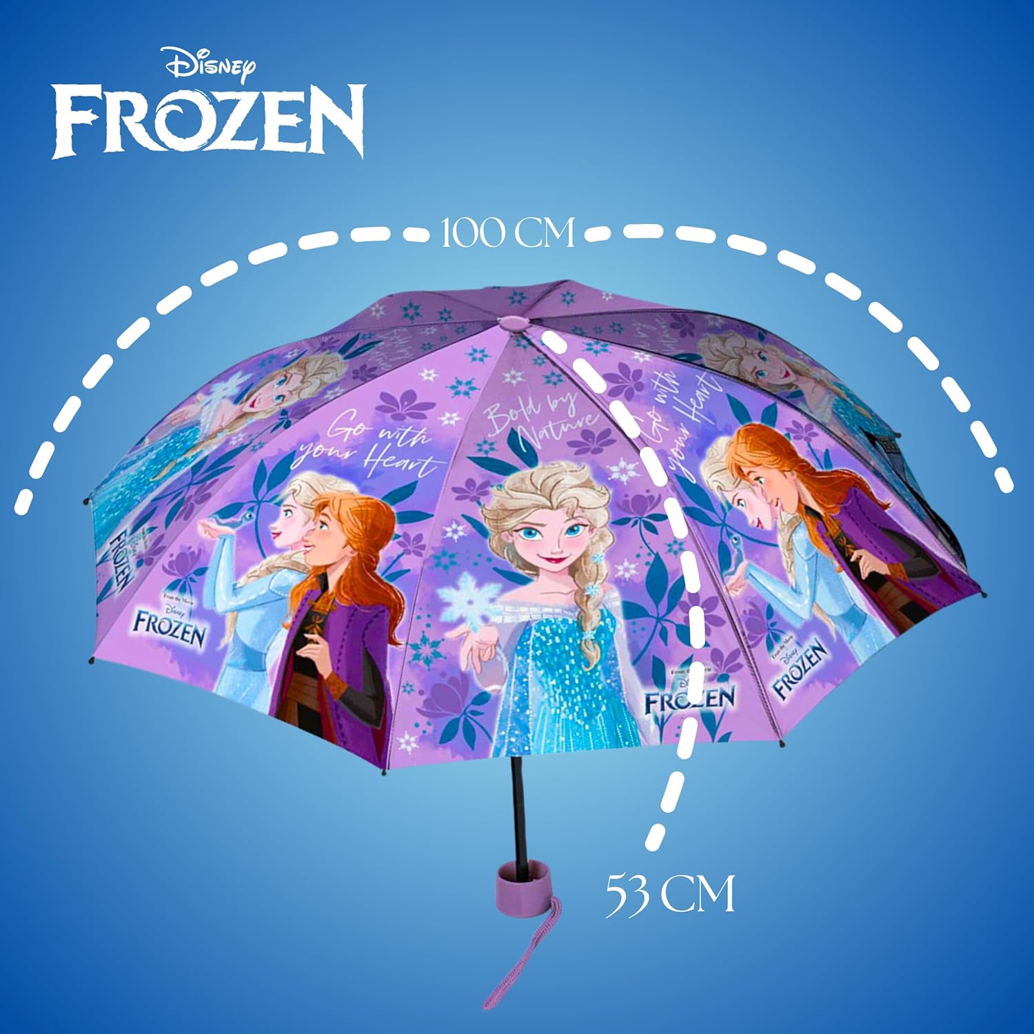 Parapluie compact Disney La Reine des Neiges à structure pliante pour fille – Image 4