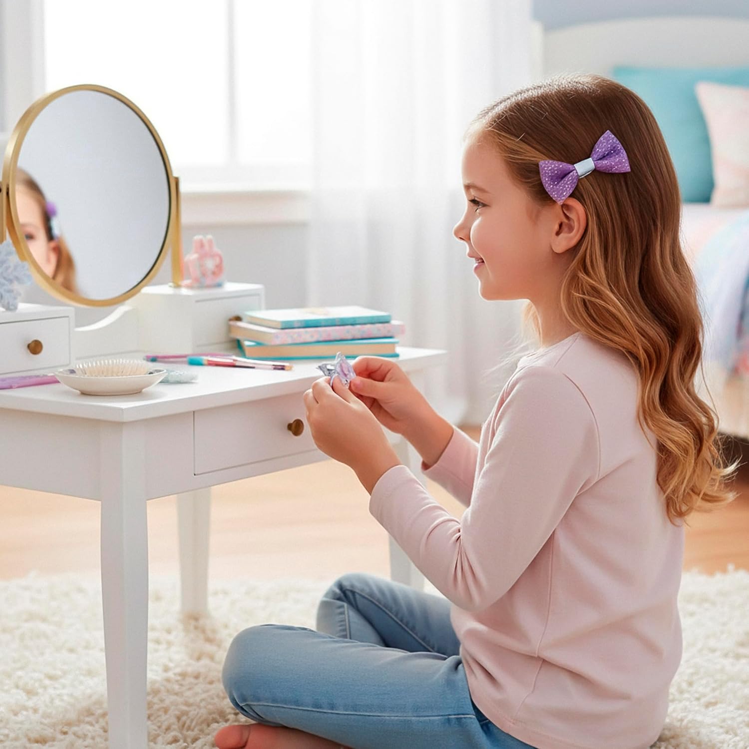 Épingles à cheveux Frozen multicolores avec personnages de la Reine des neiges, lot de 4 – Image 6