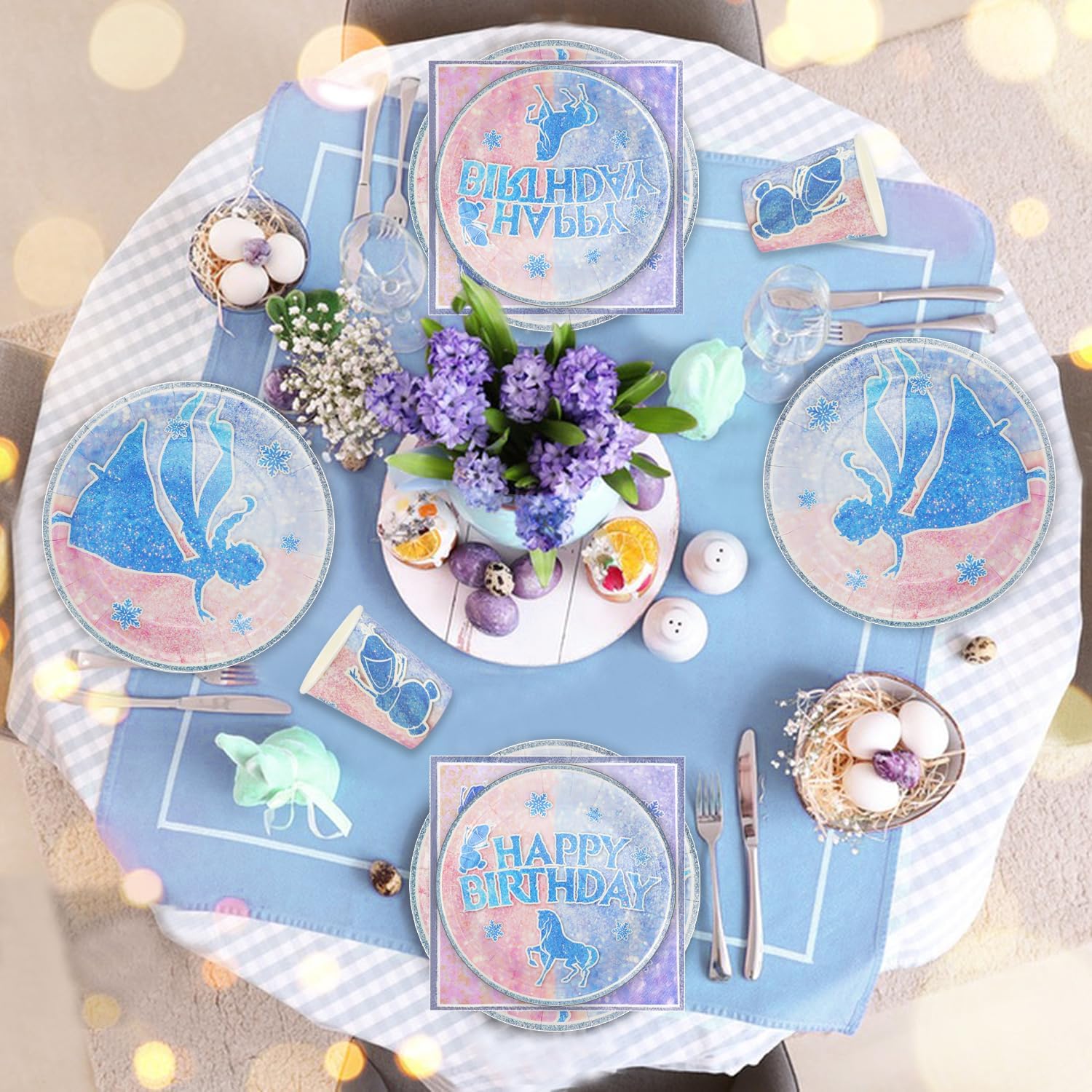 Vaisselle La Reine des Neiges 50 pièces pour 10 invités – Image 7