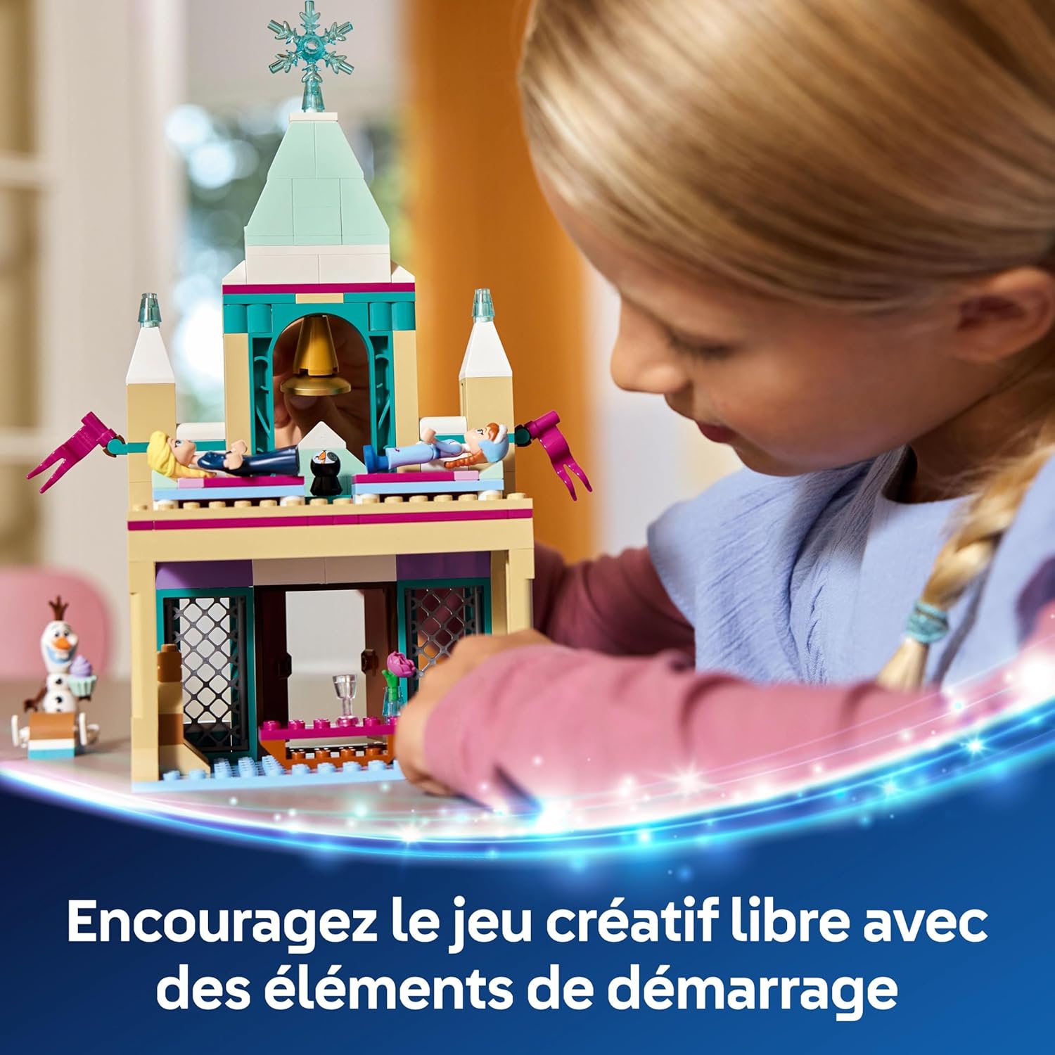 LEGO Disney La Reine des Neiges 43265 Château de glace d’Arendelle avec Anna, Elsa et Olaf – Image 6