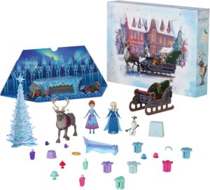 Calendrier de l’Avent Disney La Reine des Neiges avec Anna, Elsa et accessoires de jeu