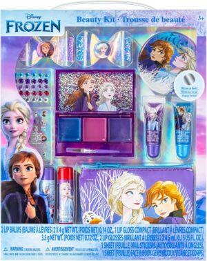 Coffret maquillage Disney Frozen avec miroir, gloss et stickers ongles
