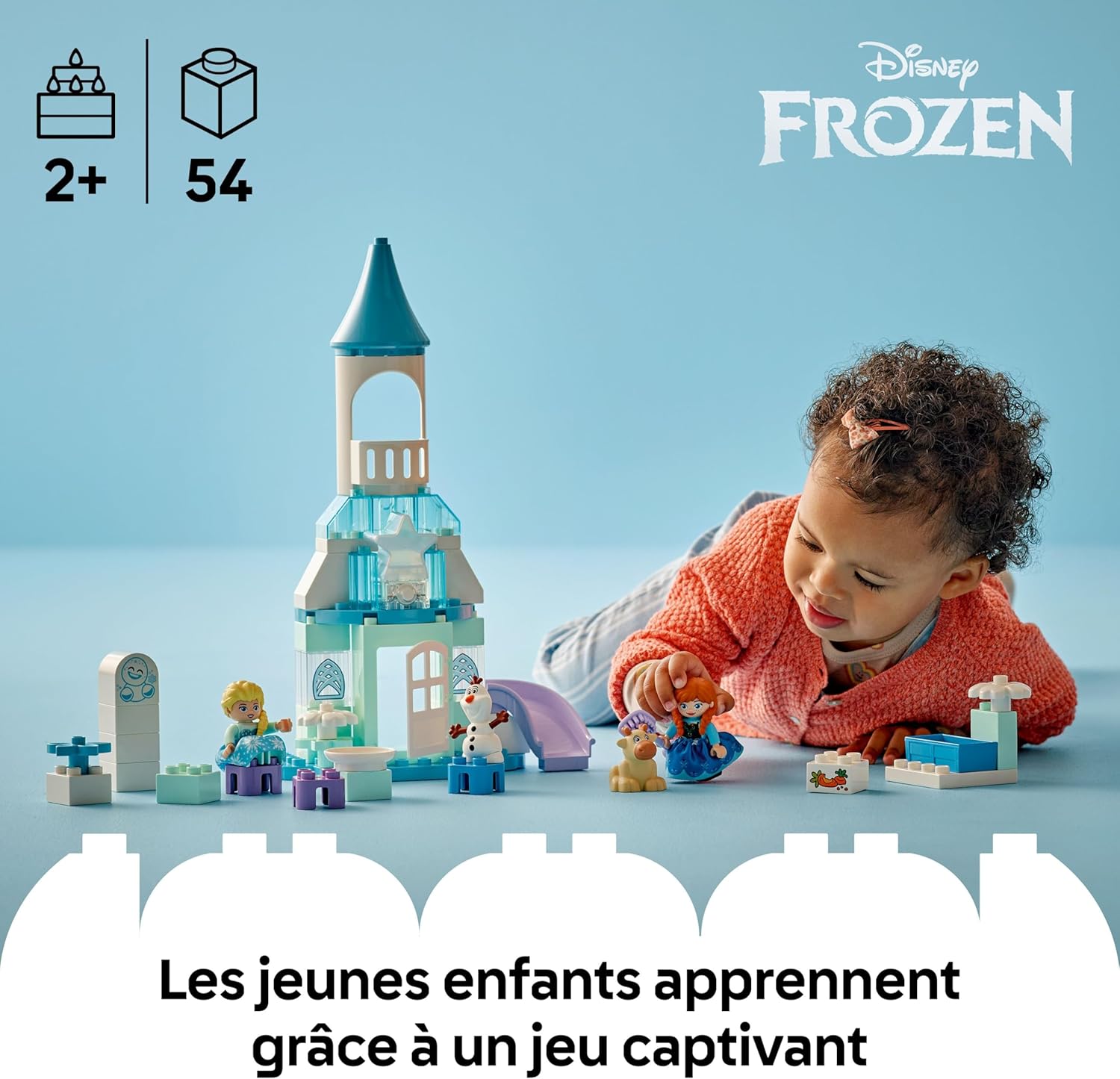 Château de glace LEGO DUPLO Disney La Reine des Neiges avec Anna, Elsa, Olaf et Bébé Sven 10455 – Image 2