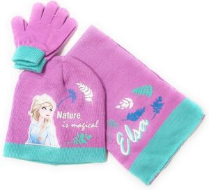 Ensemble bonnet, écharpe et gants La Reine des Neiges Frozen Disney