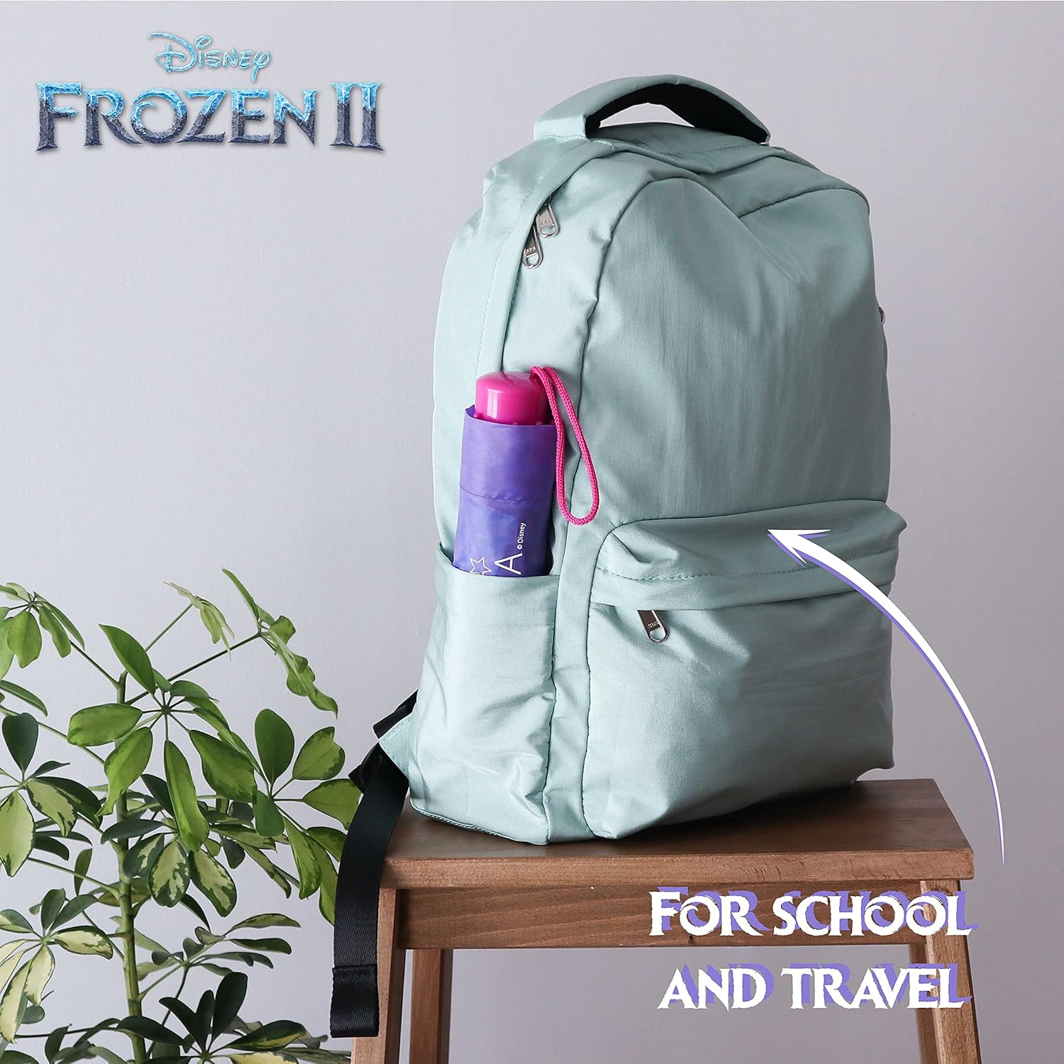 Parapluie pliant enfant Frozen avec housse de rangement – Image 5