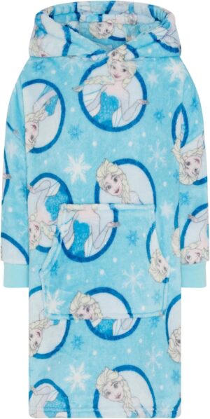 Sweat à capuche Disney Elsa de La Reine des Neiges pour filles, coupe surdimensionnée avec grande poche avant