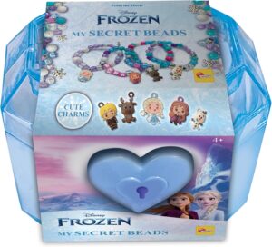 Coffret Frozen de perles secrètes avec serrure et clé, bijoux Reine des Neiges