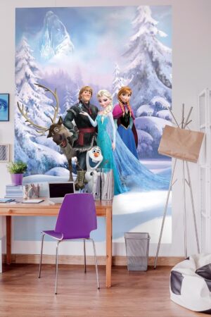 Photo murale Disney Frozen Land d'hiver en 4 panneaux 184 x 254 cm