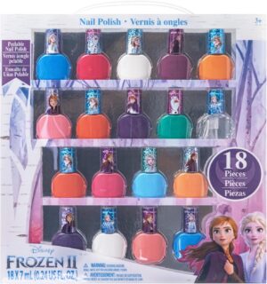 Coffret Disney Frozen Elsa et Anna de 18 vernis à ongles à base d’eau pour enfants