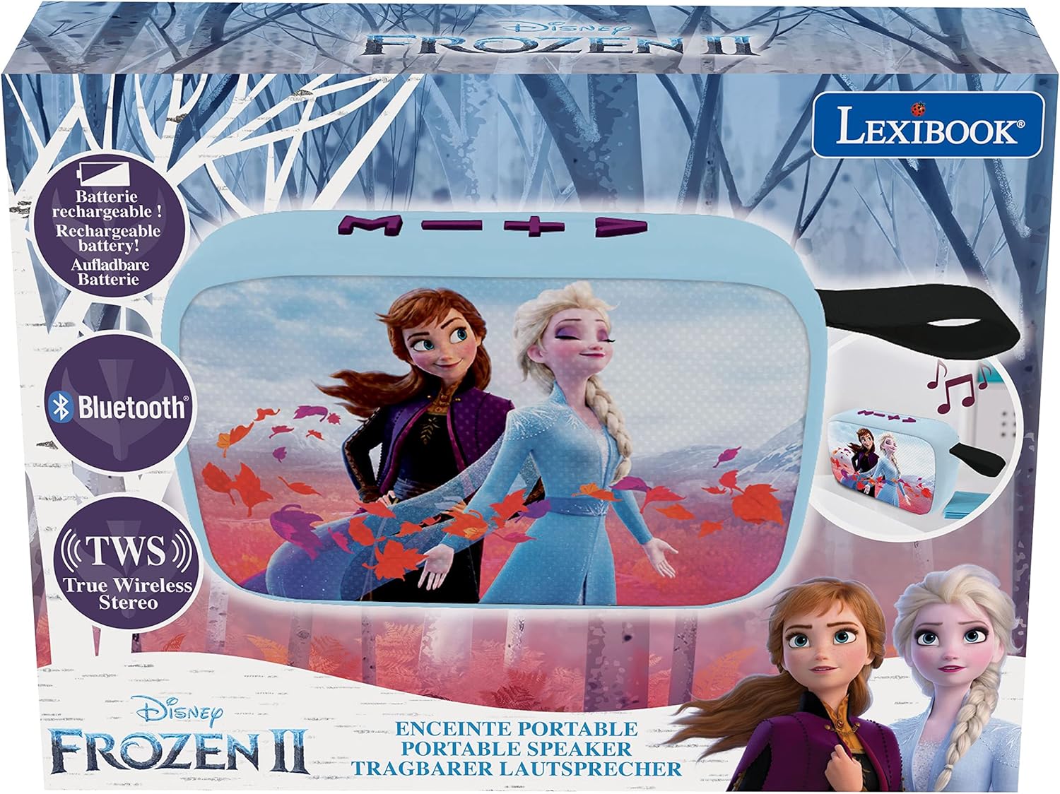 Enceinte portable Bluetooth La Reine des Neiges BT018FZ avec USB et carte TF – Image 6