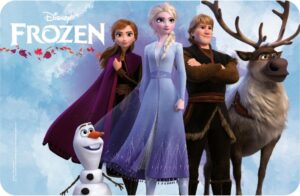 Sous-main bleu La Reine des Neiges Elsa et Anna 42 x 28