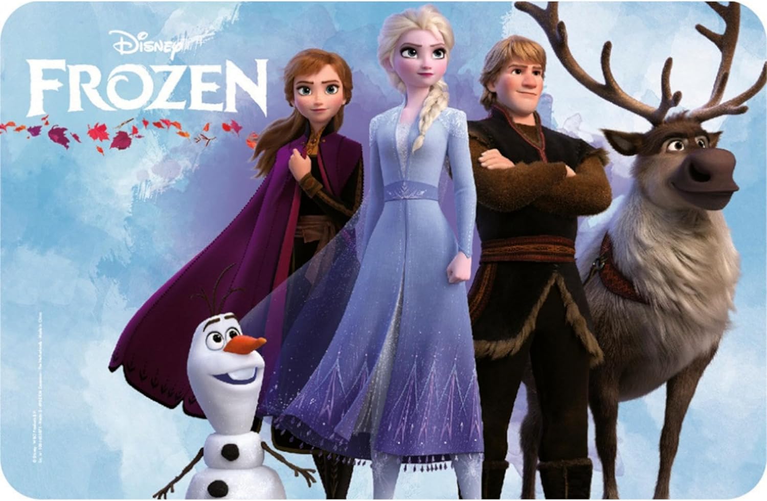 Sous-main bleu La Reine des Neiges Elsa et Anna 42 x 28