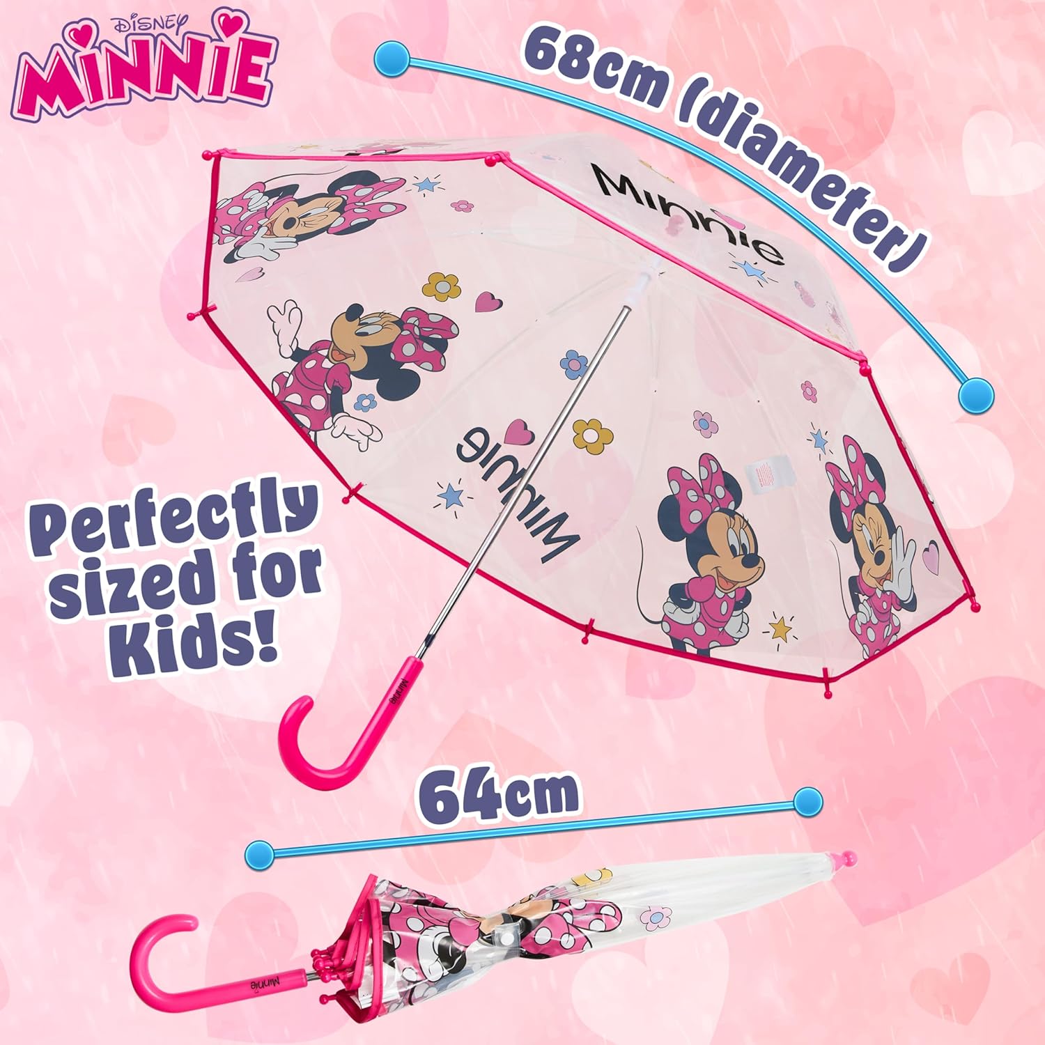 Parapluie cloche transparent Disney Stitch pour enfant, Reine des Neiges – Image 6