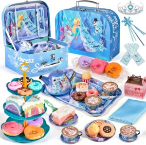 Dinette Reine des Neiges service à thé enfant 49 pièces style A