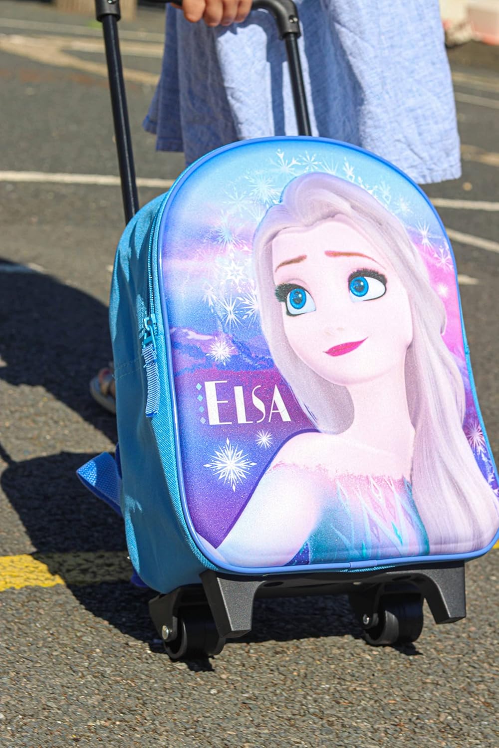 Cartable à roulettes 32 cm La Reine des Neiges pour enfant, bretelles réglables – Image 3