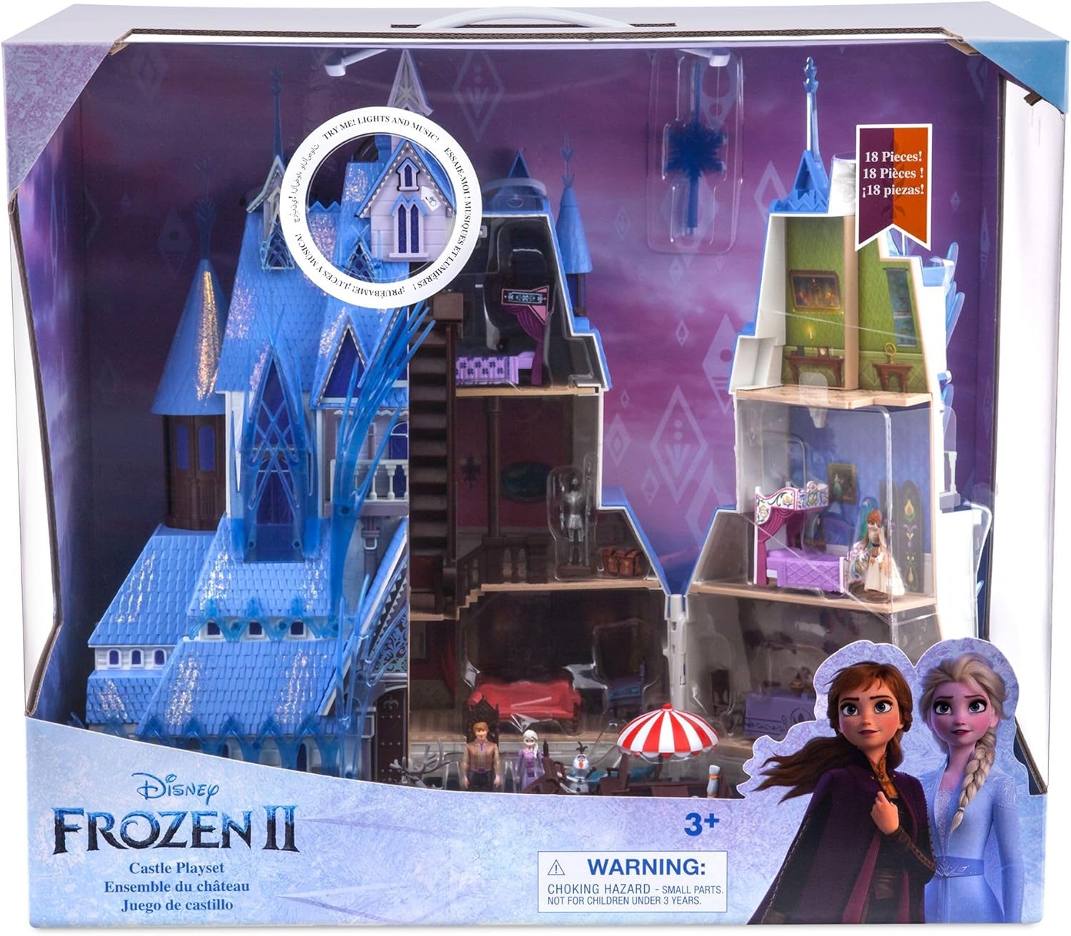 Château d'Arendelle lumineux Disney avec figurines La Reine des Neiges – Image 3