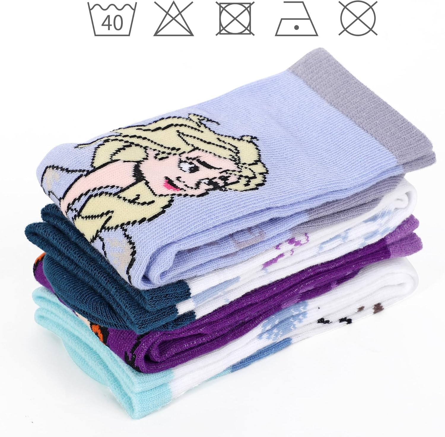 Lot de 4 paires de chaussettes Disney La Reine des Neiges en coton avec tirelire ronde – Image 3