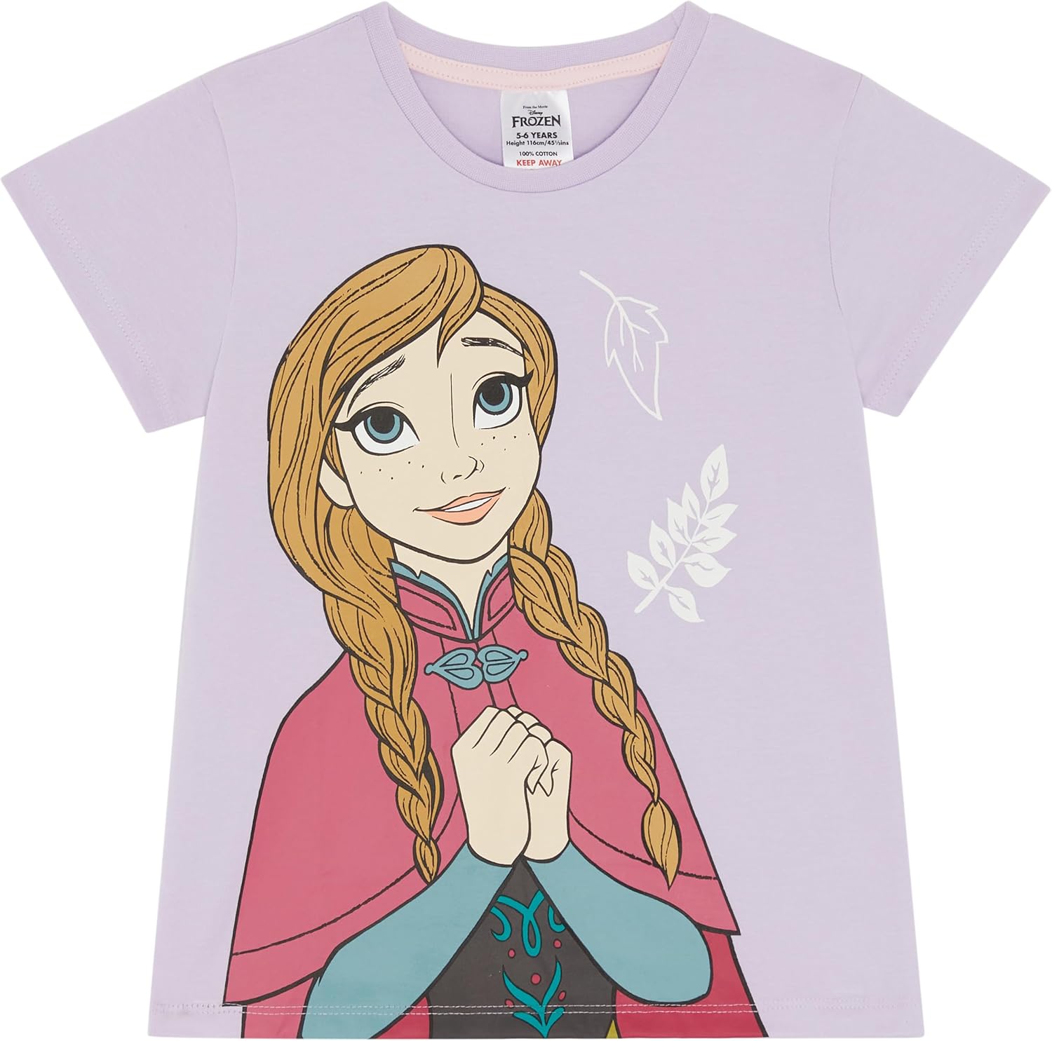 Lot de 3 tee-shirts Disney La Reine des Neiges en 100 % coton avec Elsa, Anna et Olaf – Image 4