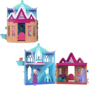 Coffret château Elsa Disney La Reine des Neiges avec 10 zones de jeu