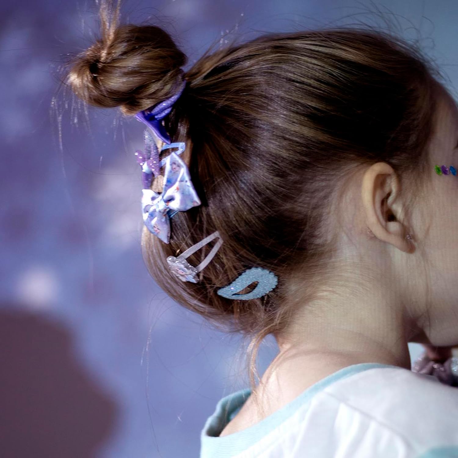 Épingles à cheveux Frozen multicolores avec personnages de la Reine des neiges, lot de 4 – Image 7
