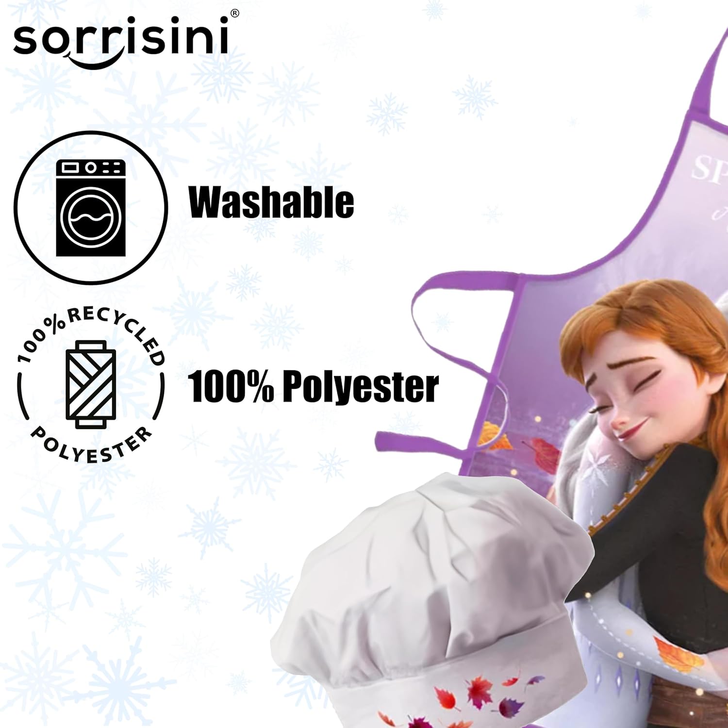 Ensemble tablier et toque ajustable enfant Frozen, 3 à 8 ans – Image 5